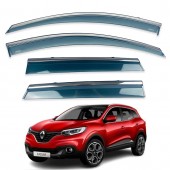 Дефлектор вікна для Renault Kadjar 2015+ з нерж. хром полоскою